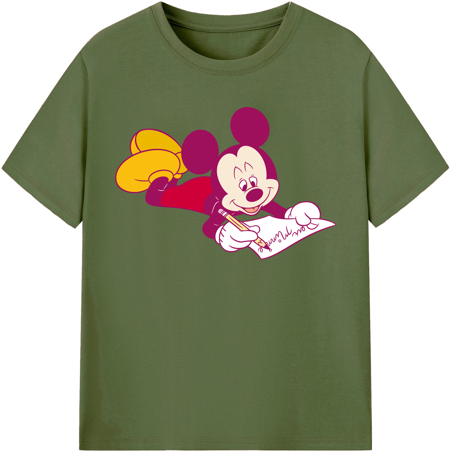 （画像用） ミッキーマウス Mickey Mouse 綿100％半袖Tシャツ（フロントプリント）